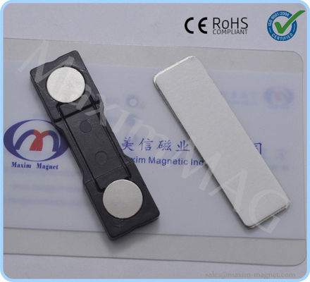 Poseedores de una tarjeta de identificación magnéticos plásticos vendedores calientes con 3 imanes del neodimio del disco proveedor